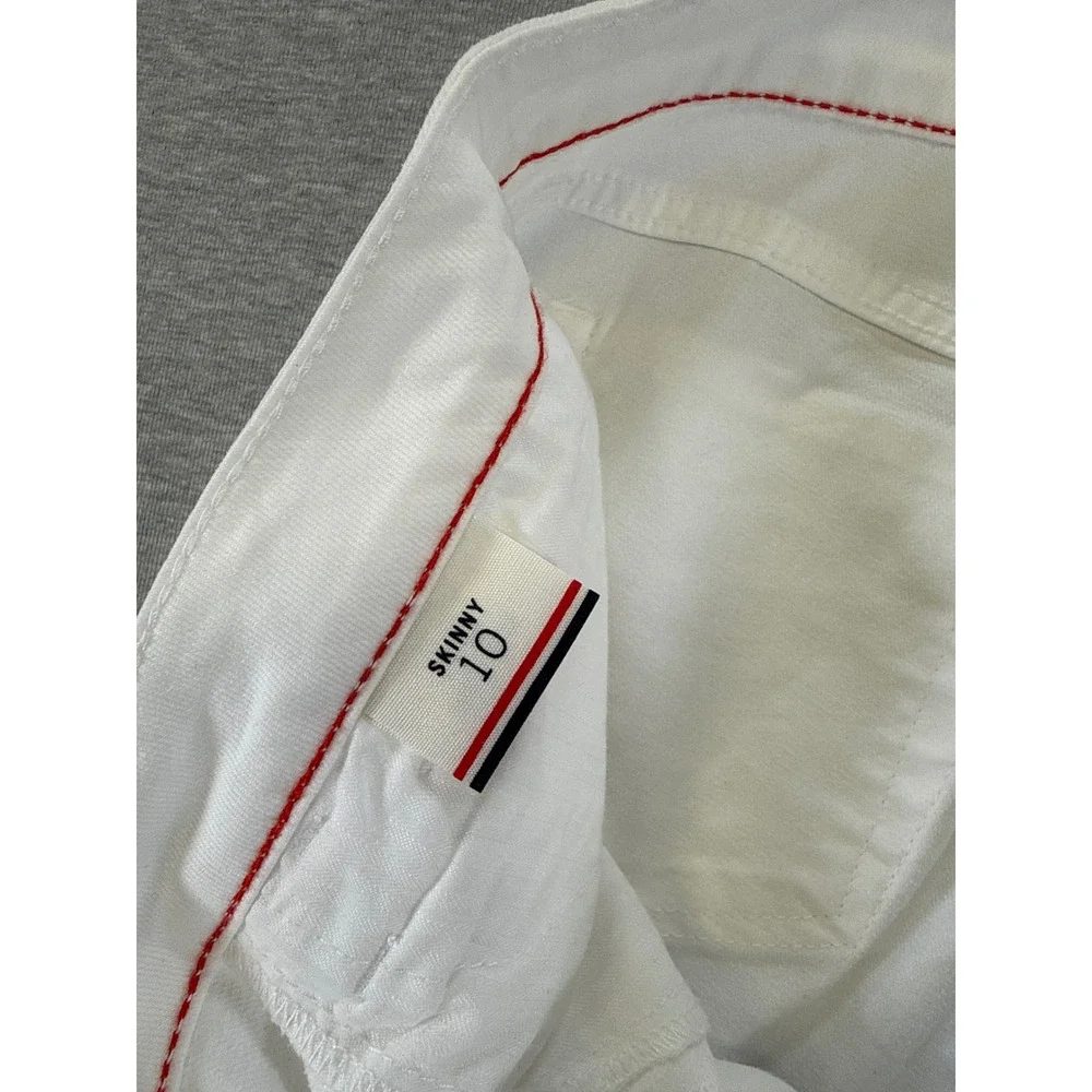 Tommy Hilfiger Womens White Skinny Jeans Mid Rise Size 10 Stretch Denim